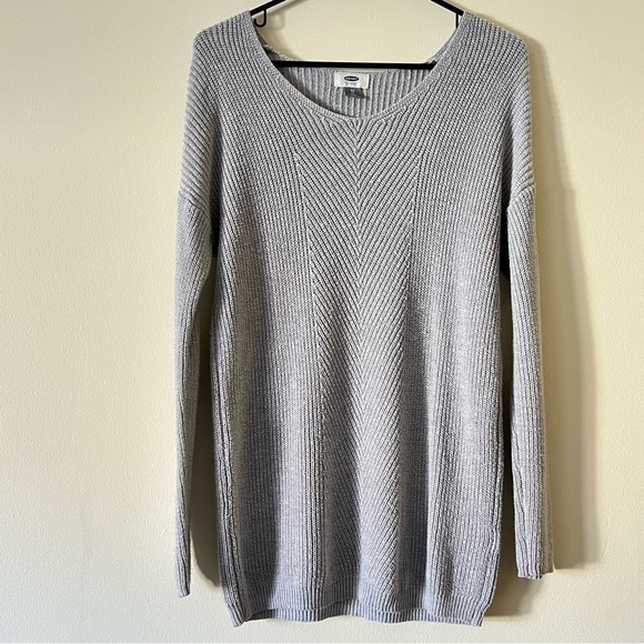 Old Navy Sweaters - Old Navy Pullover Cable Knit Tunic Sweater Women's XS Gray/Blue